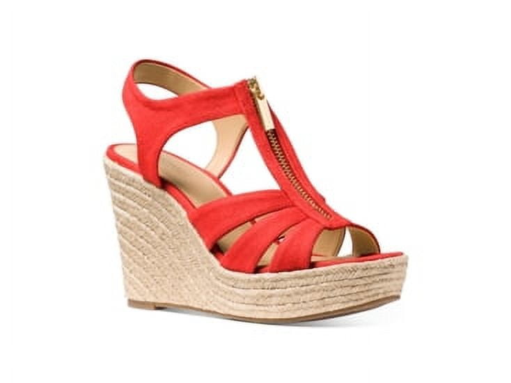 Michael kors red wedges cheap