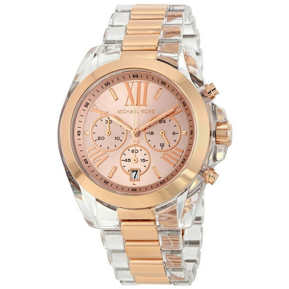 Michael Kors Women's Bradshaw Chronograph Rose Dial Watch MK6358