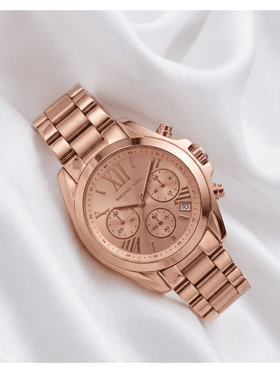 Women's Bradshaw Mini Rose Gold-Tone Chronograph Watch, MK5799