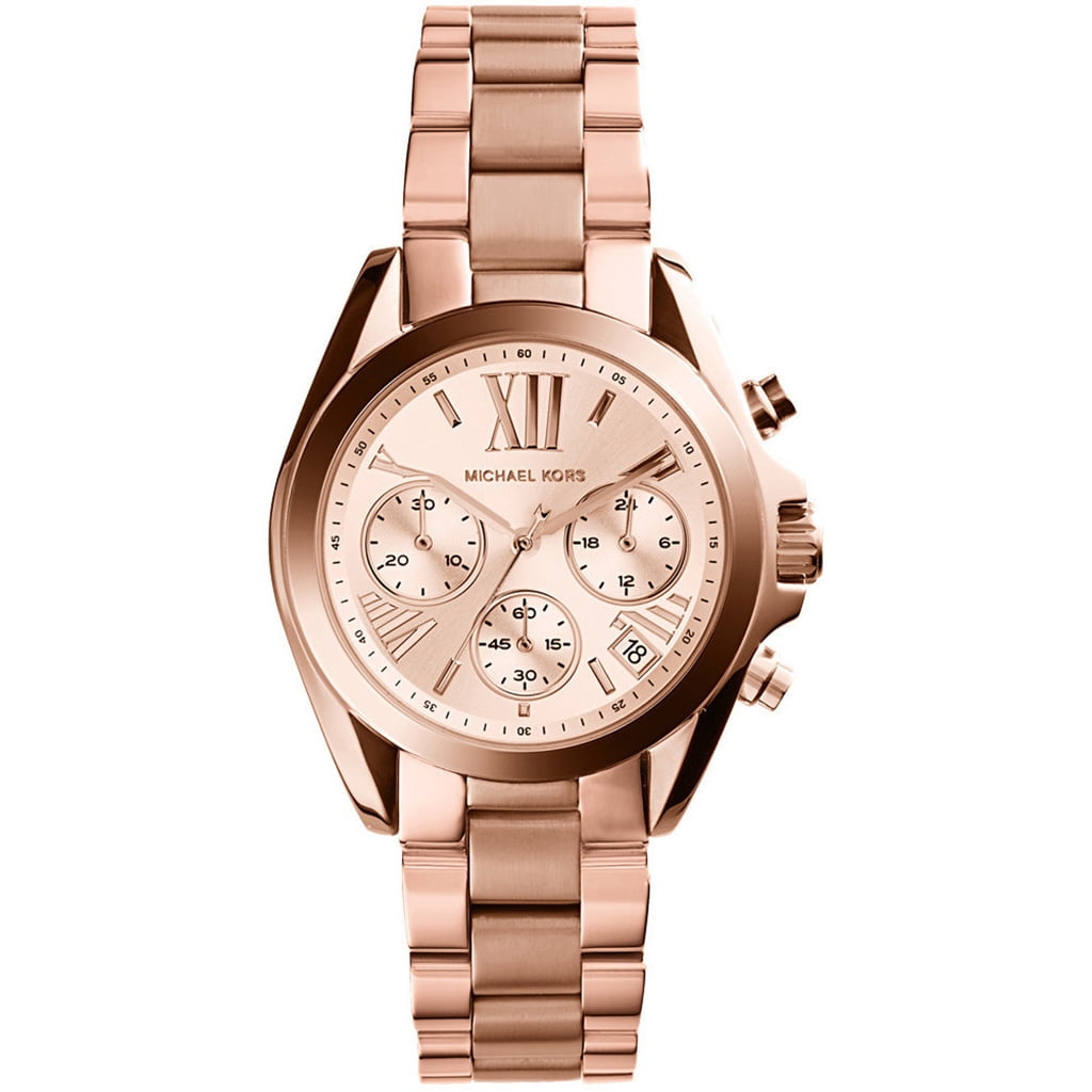 Michael Kors Women's Bradshaw Mini Rose Gold-Tone Chronograph Watch