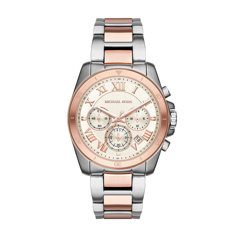 Michael Kors Silver and Rose Gold Chronograph Watch Michael Kors Parker Chronograph Rose Gold Tone Ladies Watch  main image 2