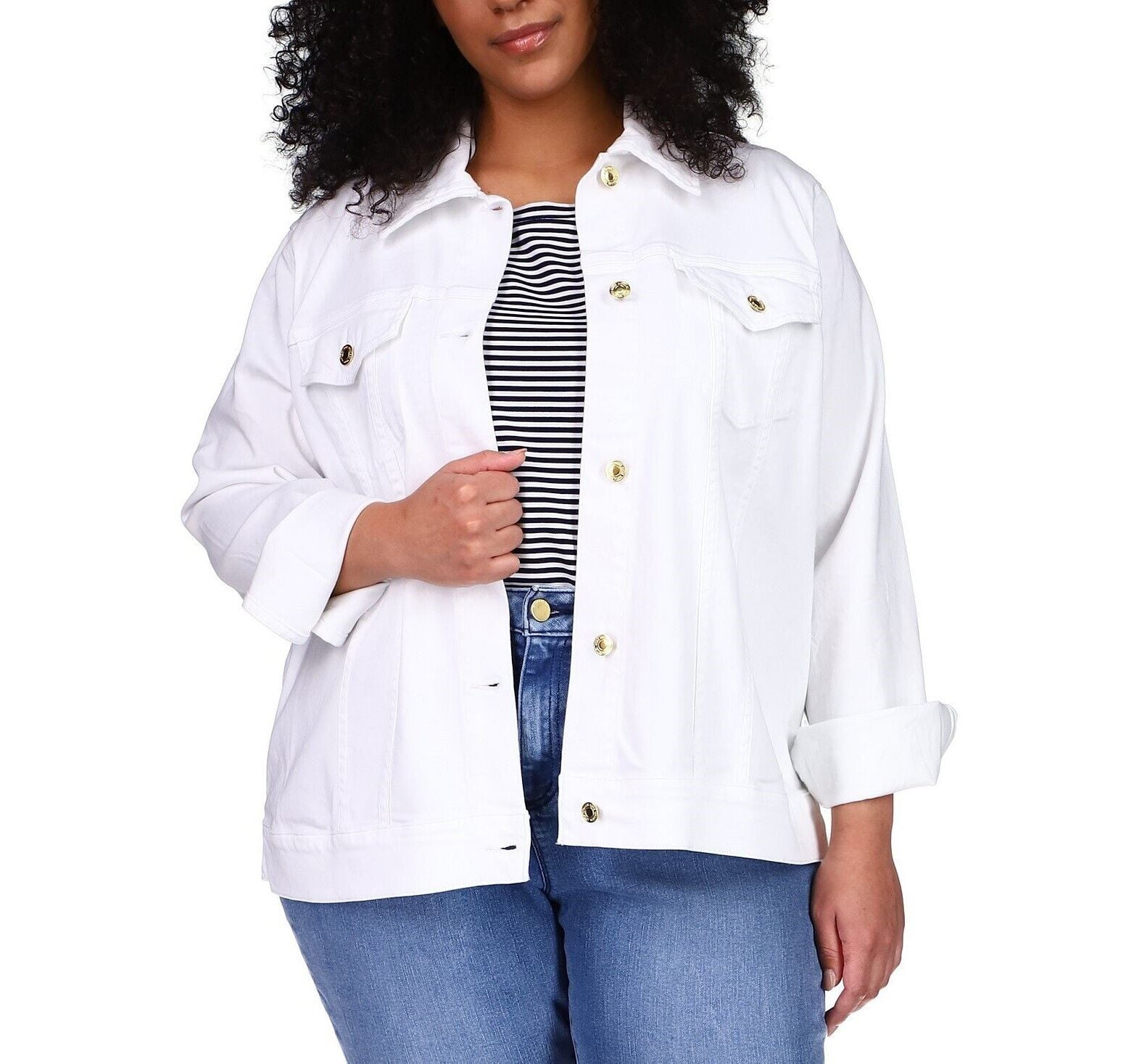 Michael kors white denim jacket sale