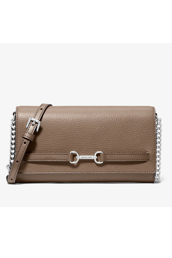 Women's Carson Large Pebbled Leather Convertible Crossbody Bag (Driftwood)