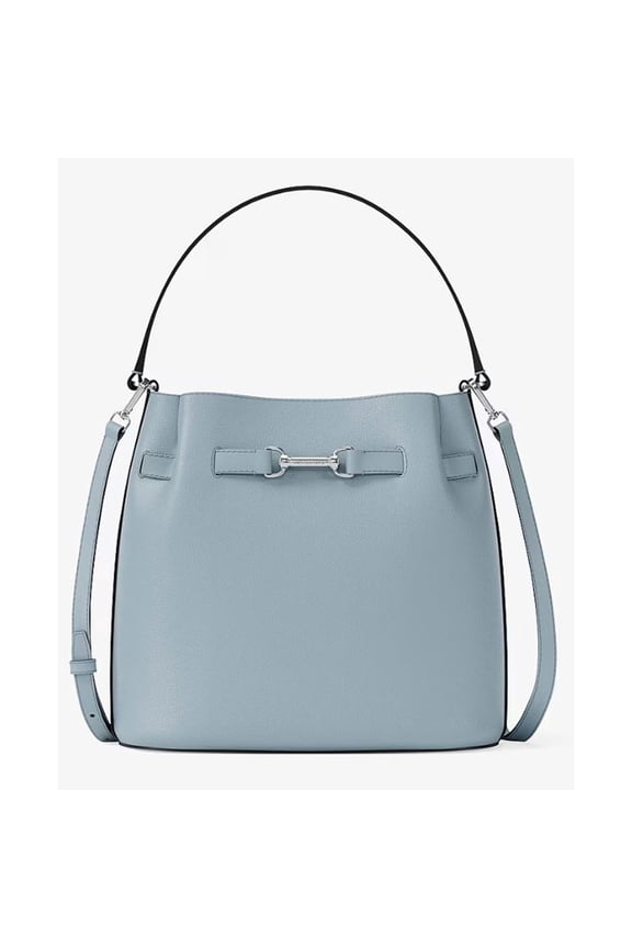 Women's Carson Medium Pebbled Leather Convertible Bucket Crossbody Bag 35R6S2ZS6T-Pale Ocean