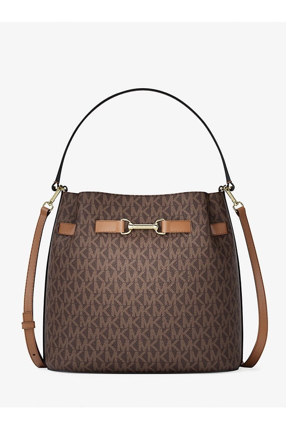 Women's Carson Medium Signature Logo Convertible Bucket Crossbody Bag