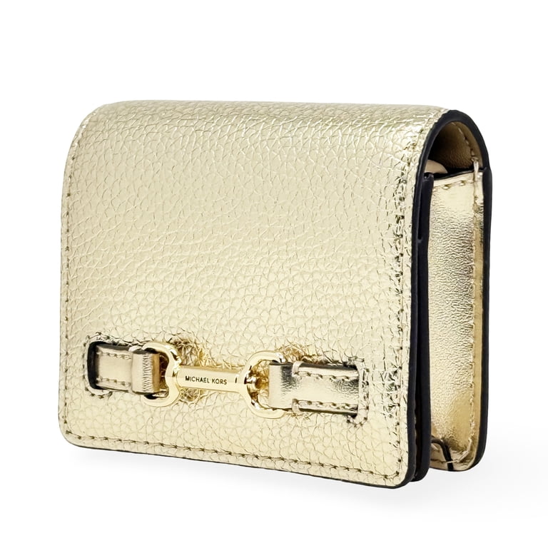 Michael Kors Women's Carson Small Pebbled Leather Card Case Wallet