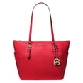 thumbnail image 1 of Michael Kors Women's Charlotte Large Saffiano Leather Top-Zip Tote Bag 35T0GCFT7L-Bred, 1 of 6