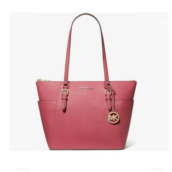 Michael Kors Women's Charlotte Large Saffiano Leather Top-Zip Tote Bag 35T0GCFT7L-ltbry