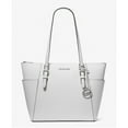 thumbnail image 1 of Michael Kors Women's Charlotte Large Saffiano Leather Top-Zip Tote Bag Optic White 35F0SCFT3L-085, 1 of 5