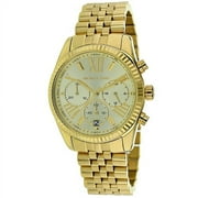 Michael Kors Womens Chronograph Lexington Gold-Tone Watch, MK5556