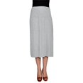 thumbnail image 1 of Michael Kors Women's Cotton Blend Jersey Knit Midi Pleated Skirt (Pearl Heather, X-Small), 1 of 5