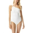 thumbnail image 1 of Michael Kors Women's Embellished One Shoulder Underwire One Piece Swimsuit White Size 6, 1 of 4