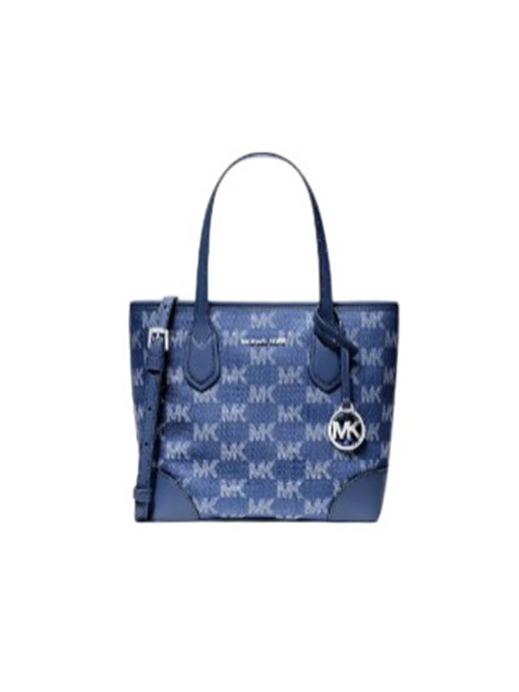 Women's Eva Extra-Small Logo Jacquard Denim Convertible Tote Bag 35S6SV0T0C-Denim
