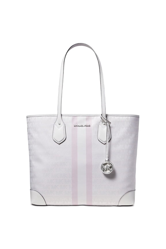 Women's Eva Large Canvas Stripe Tote (Pale Lilac Multi)