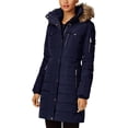 thumbnail image 1 of Michael Kors Women's Faux Fur Trim Down Puffer Coat-Navy-XL, 1 of 1