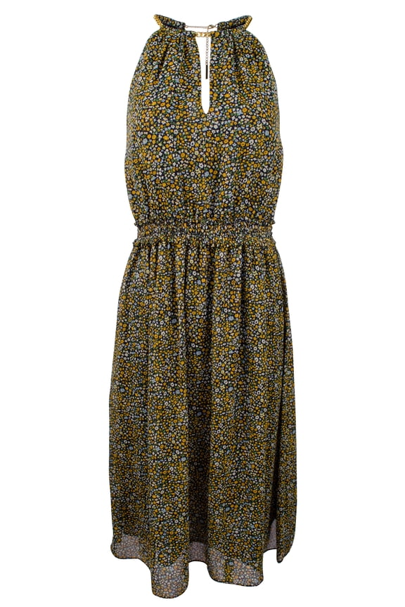 Michael Kors Women's Floral Chain-Neck Shift Dress-TY-2