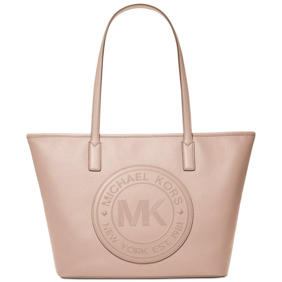 Michael Kors Women's Fulton Large Pebbled Leather Top Zip Tote (Soft Pink)