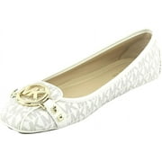 Michael Kors Womens Fulton Studded Moccasin 49T8FUFR1B-149-7.5 Vanilla PVC, Numeric_7_Point_5 MK Signature