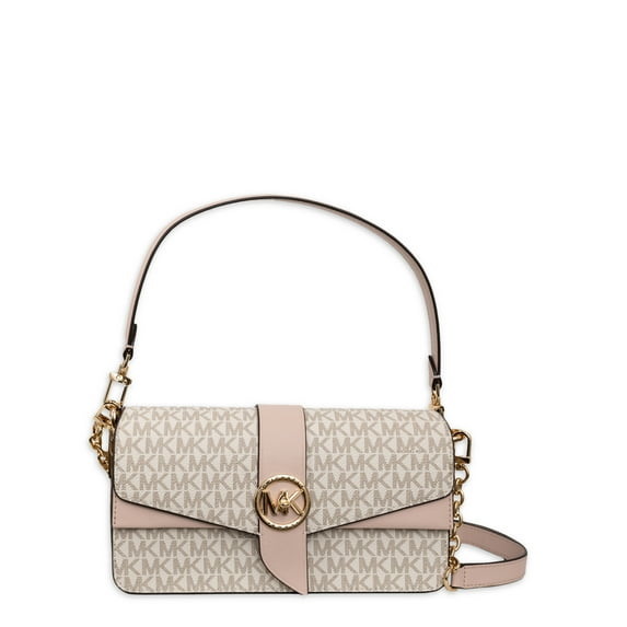 Michael Kors Women's Greenwich Medium Logo Shoulder Bag - Ballet