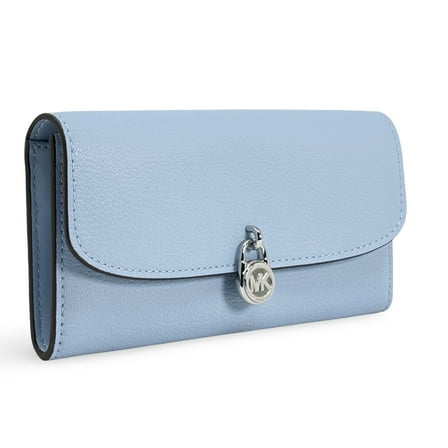 Michael Kors Women's Hamilton Large Leather Continental Wallet (Light Sky)