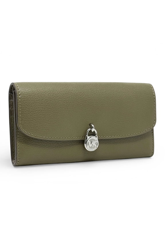 Women's Hamilton Large Leather Continental Wallet (Olive)