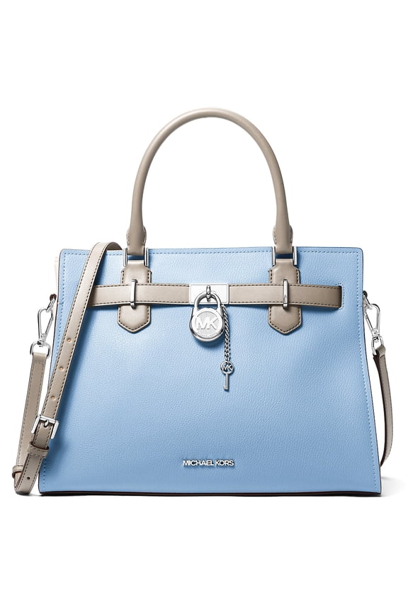 Women's Hamilton Medium Color-Block Leather Satchel (Light Sky Multi)