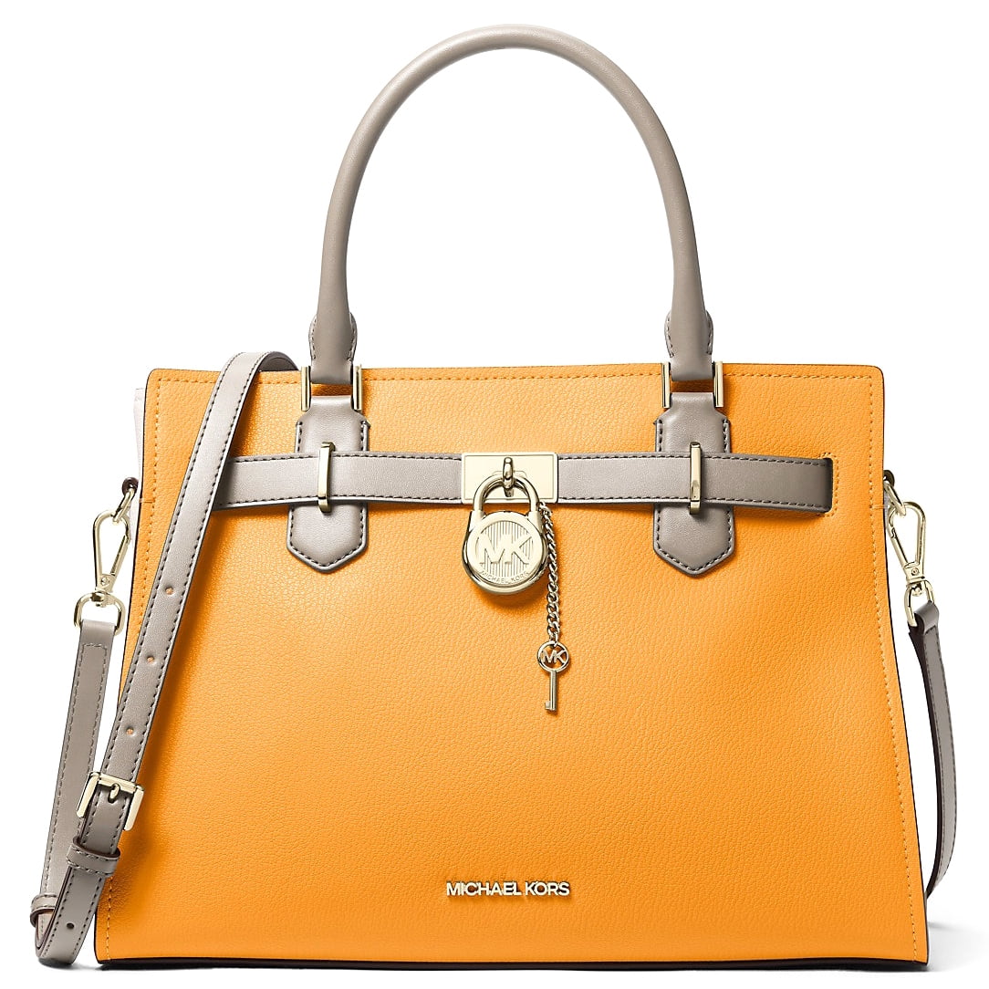 美品 BRIEFING EXCLUSIVE MODEL BRW262219 Michael Kors Women's Hamilton Medium Color-Block Leather Satchel