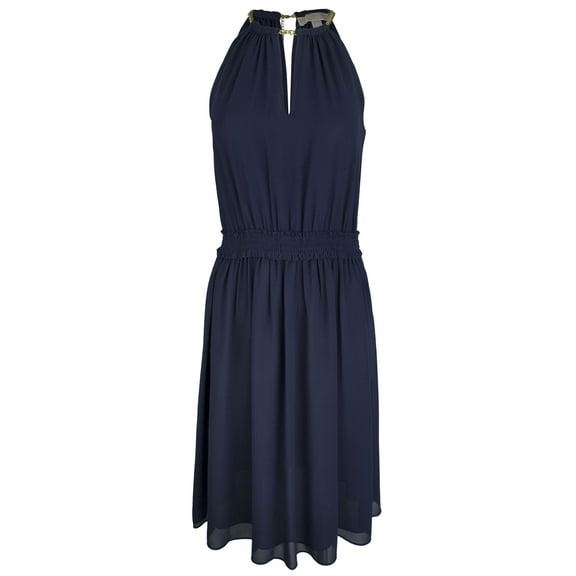 Michael Kors Women's Hayden Chain-Neck A-Line Dress-TN-10