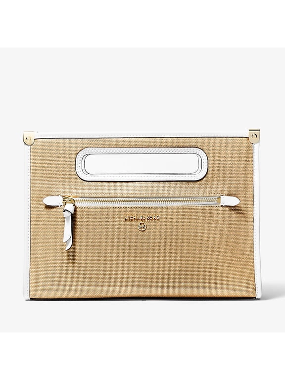 Women's Jane Cotton Clutch Crossbody Bag (Natural)