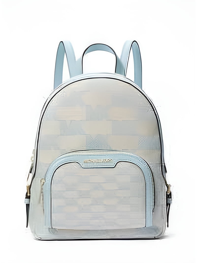 Michael Kors JAYCEE Medium Zip Pocket Backpack Graphic Logo MK Beige Blue MICHAEL KORS JAYCEE MEDIUM BACKPACK + WALLET SET MK GRAPHIC  main image 3
