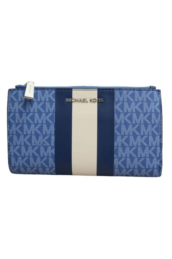 Women's Jet Set Double Zip Wristlet One Size 32T2SJ6W4B-494 (HRI BLU MLTI)