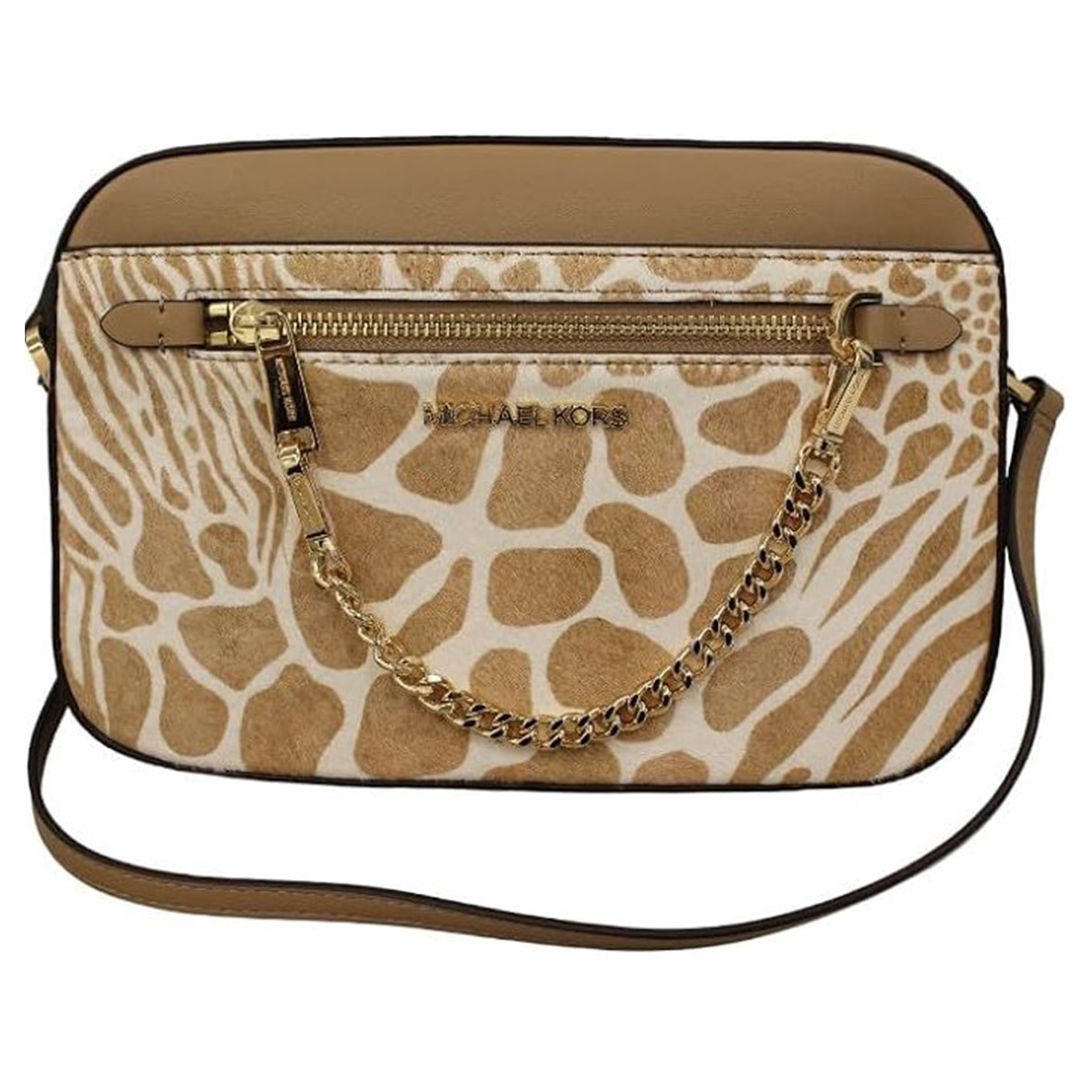 Michael Kors Women s Adult Two inside pockets leather East West Chain Crossbody Bag Black Large