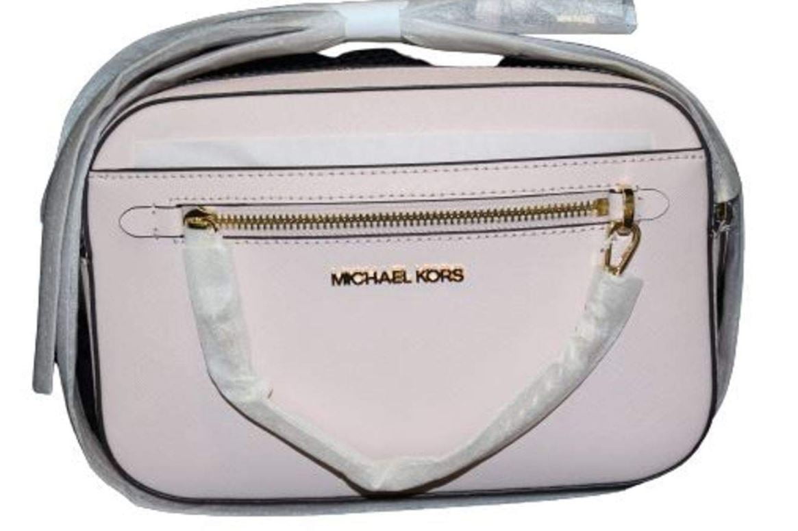 Michael Kors Jet Set Powder Blush Leather Large East West Crossbody Ba –  Design Her Boutique