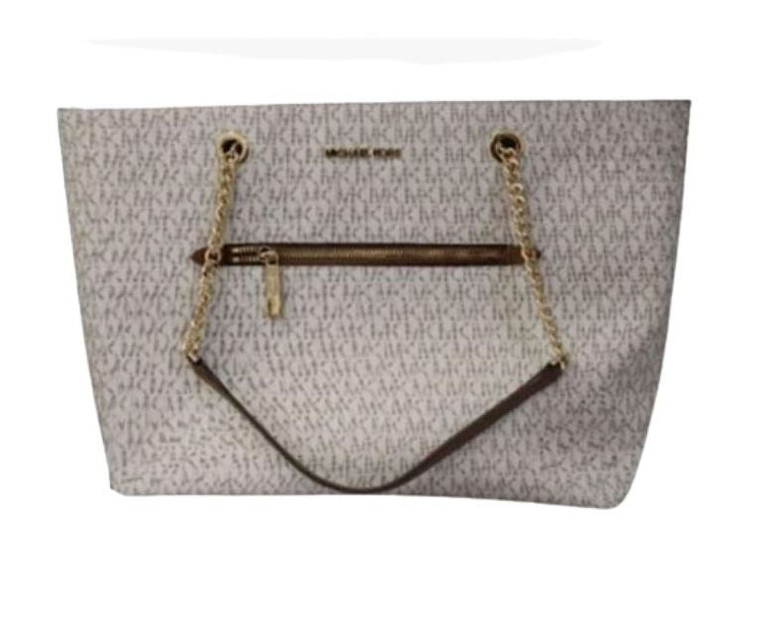  Michael Kors MK Jet Set Girls JST Medium Signature Carry all  Tote Logo Bag (Bright White multi) : Clothing, Shoes & Jewelry