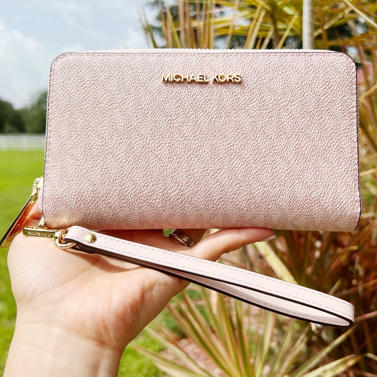 Michael Kors Jet Set Large Double Zip Wallet Purse, Phone Wristlet