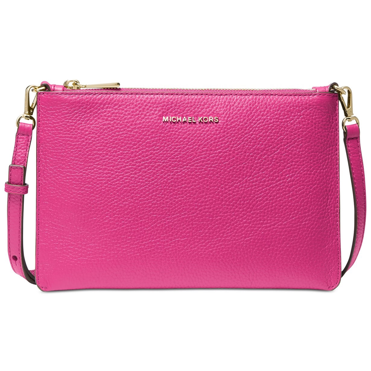Michael Kors Women's Jet Set Large Leather Double Pouch Crossbody
