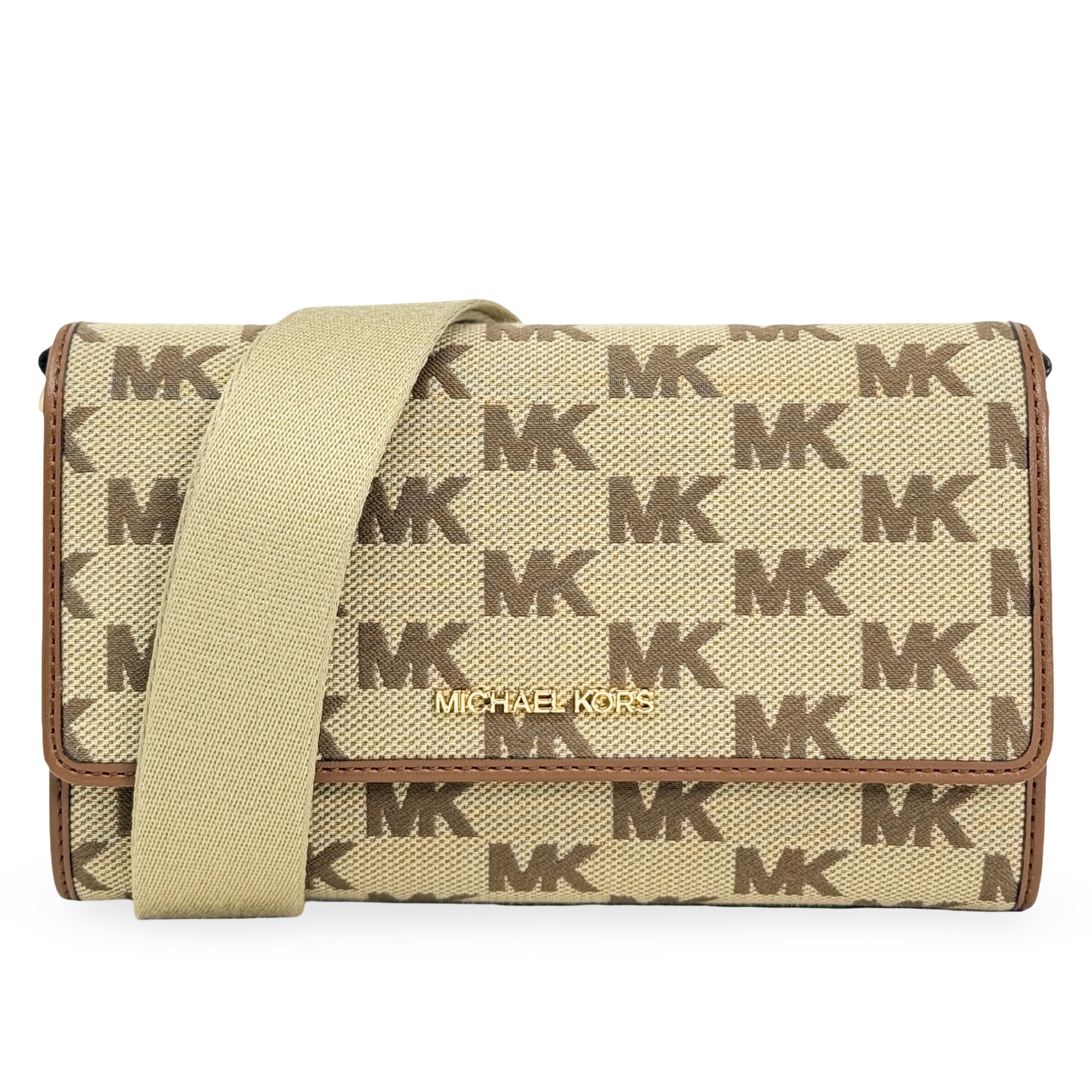 MICHAEL KORS ゴールド ショルダーバッグ Michael Kors Women's Jet Set Travel Small Signature Logo Top