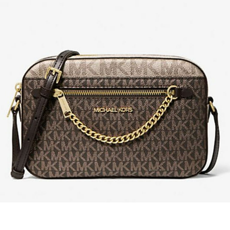 Michael Kors Women's Jet Set Large Metallic Signature Logo