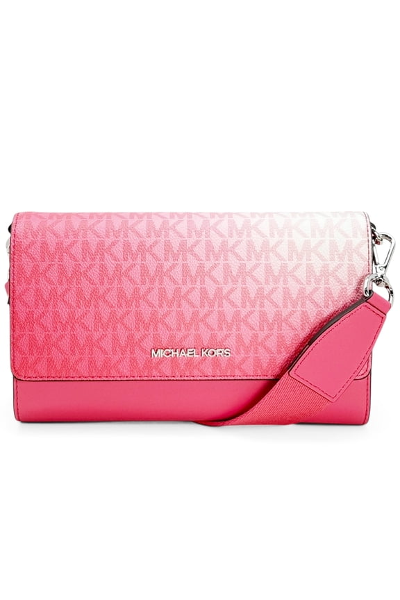 Women's Jet Set Large Ombr Signature Logo Crossbody Bag (Hibiscus Multi)