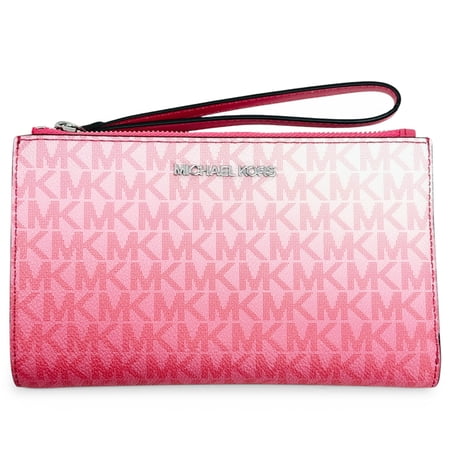Michael Kors Women's Jet Set Large Ombré Signature Logo Wallet Wristlet (Hibiscus Multi)