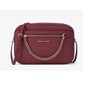 Michael Kors Womens Jet Set Large Saffiano Leather Crossbody Bag Cherry 35S1GTTC7L-Cherr
