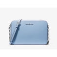 thumbnail image 1 of Michael Kors Women's Jet Set Large Saffiano Leather Crossbody Bag (LightSky) 35F8STTC9L-Sky, 1 of 3