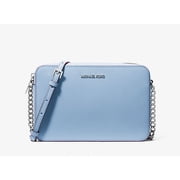 Michael Kors Womens Jet Set Large Saffiano Leather Crossbody Bag LightSky 35F8STTC9L-Sky