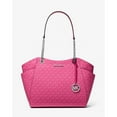 thumbnail image 1 of Michael Kors Women's Jet Set Large Signature Logo Top Zip Shoulder Bag (Dragonfruit), 1 of 6