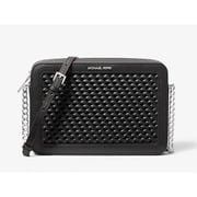 Michael Kors Womens Jet Set Large Woven Crossbody Bag Black 35T5STTC3Y-001