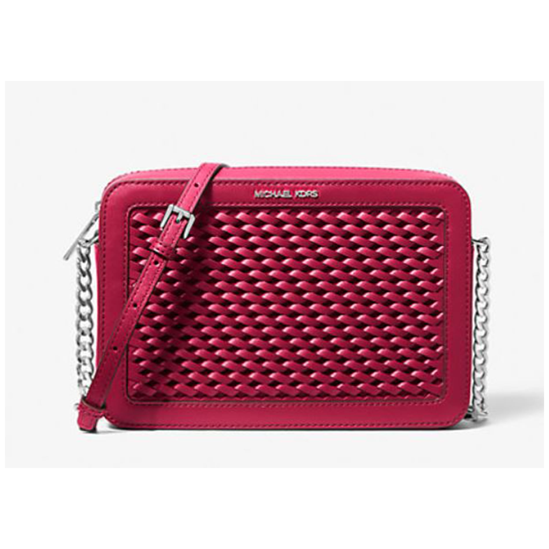 SALE!!【MICHAEL KORS】SYLVIA★チェーン★ポシェット★関税込 Michael Kors Women's Jet Set Large Woven Crossbody Bag (DK