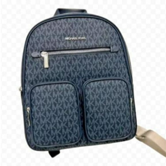 Michael Kors Women's Jet Set Medium PVC Fashion Pocket Function Shoulder Backpack (Admiral) 35T4STTB6B-414