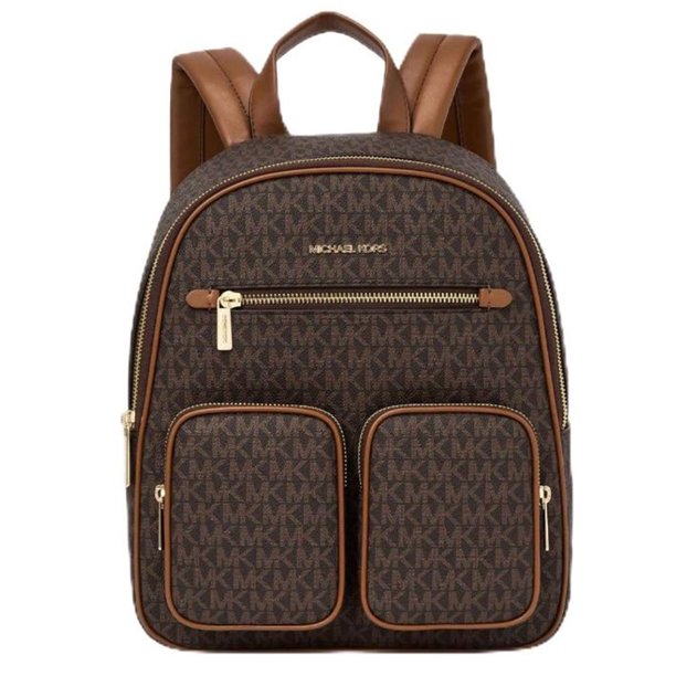 Michael Kors Brown Unisex Backpack Hudson Leather Commuter Backpack in LUGGAGE - Sale | Michael  main image 4