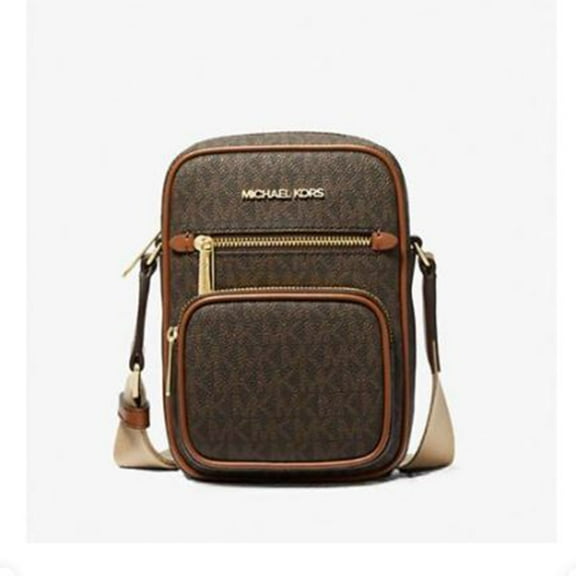 Michael Kors Women's Jet Set Medium Pocket Crossbody Bag (Brown) 35T4GTTC6B-847