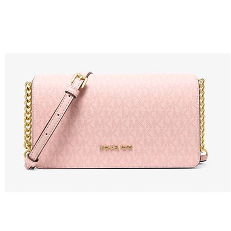 Michael Kors Women's Jet Set Medium Signature Logo Crossbody Bag